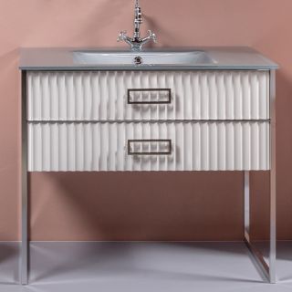 Тумба под раковину Armadi Art Monaco 100см белый/хром 866-100-WCR